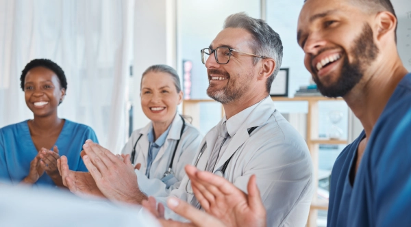 healthcare professionals participating in mental health awareness training to support Joint Commission National Performance Goals and patient safety.