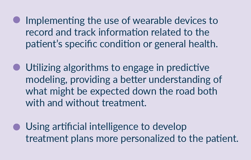 Infographic explaining technology's effect on health-related data