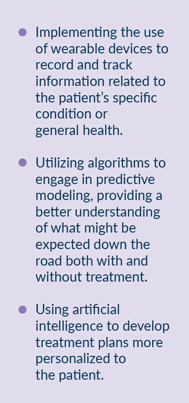 Infographic explaining technology's effect on health-related data